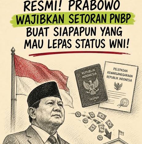 Regulasi Baru: Pelepasan Status WNI Kini Dikenakan Tarif Rp5 Juta