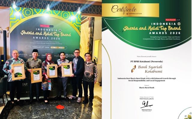 Kukuhkan Posisi di Kancah Nasional, BPRS Kotabumi Raih Penghargaan Indonesia Best Sharia Rural Bank 2026