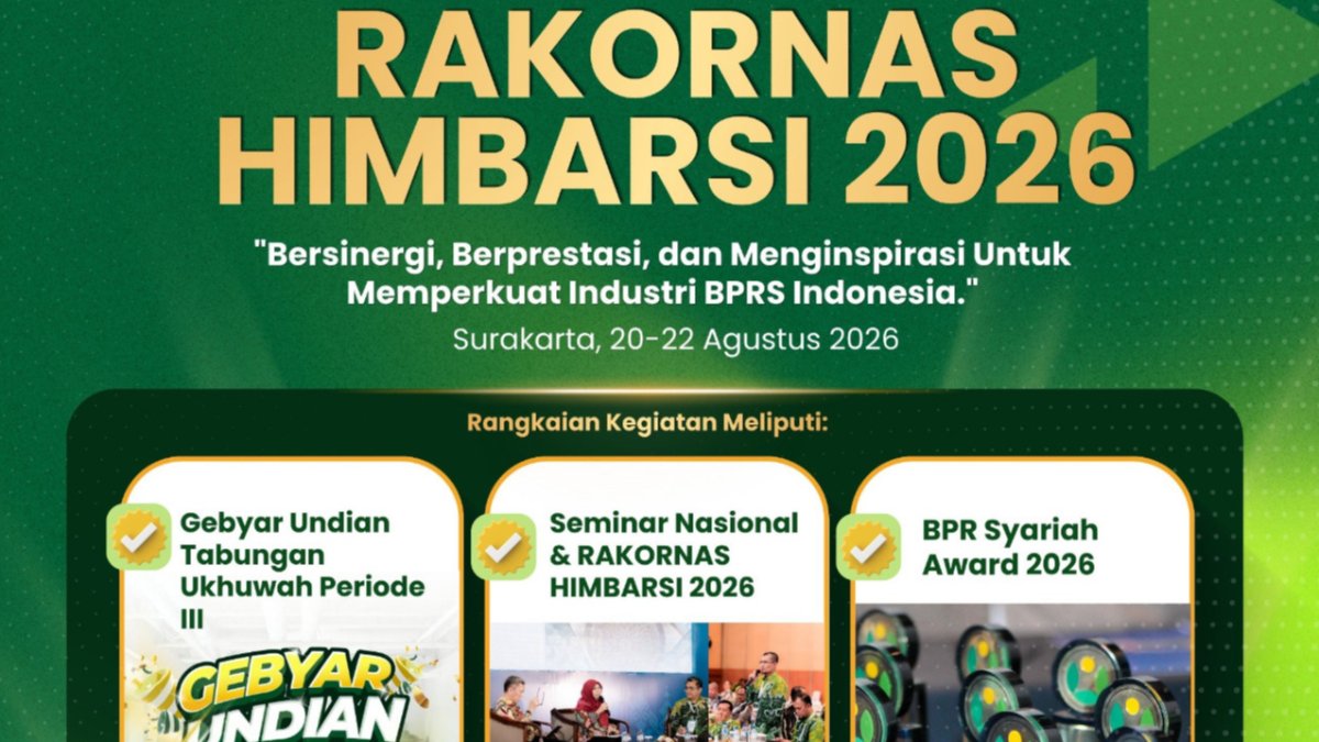 175 BPR Syariah Bakal Kumpul di Solo, Rakornas HIMBARSI 2026 Siap Digelar