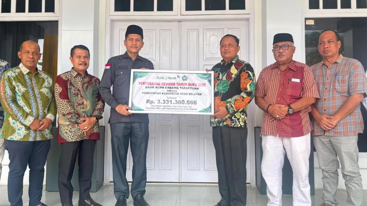 Bank Aceh Syariah Guyur Aceh Selatan Rp3,73 Miliar, Dividen Rp3,33 Miliar Plus Zakat Rp400 Juta