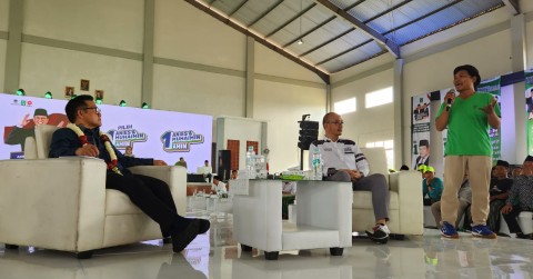 Foto: Cawapres AMIN berdikusi kepada para pelaku usaha kecil di Kudus, Jawa Tengah, Sabtu (23/03/2023).